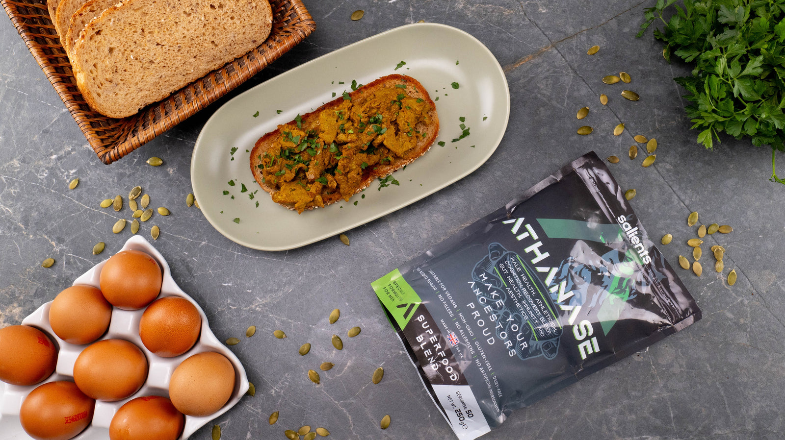 Toast with Scrambled Egg